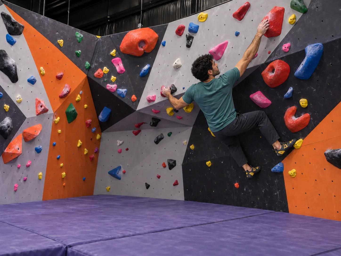 The bouldering wall