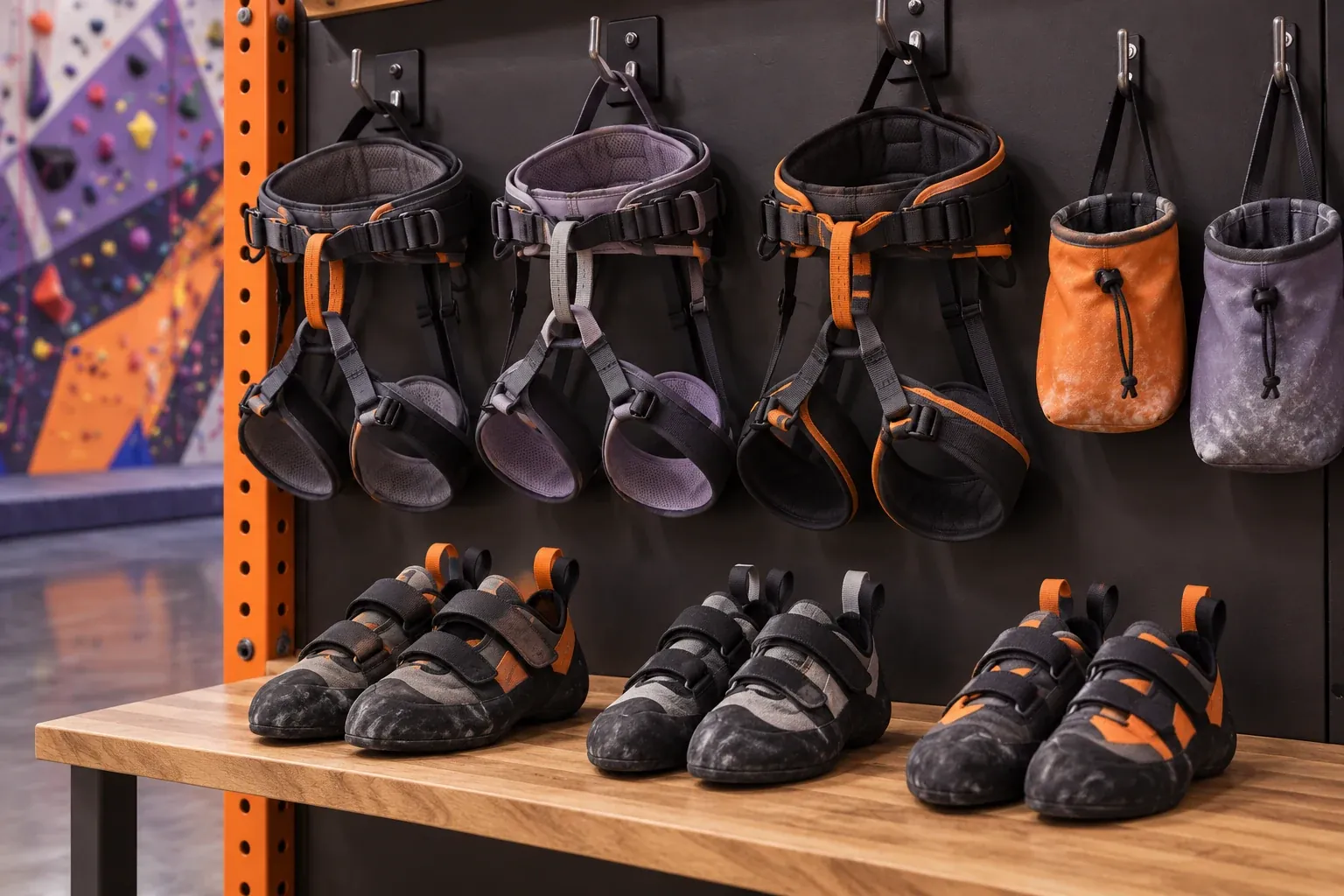 Inside the Fort Rock climbing gym