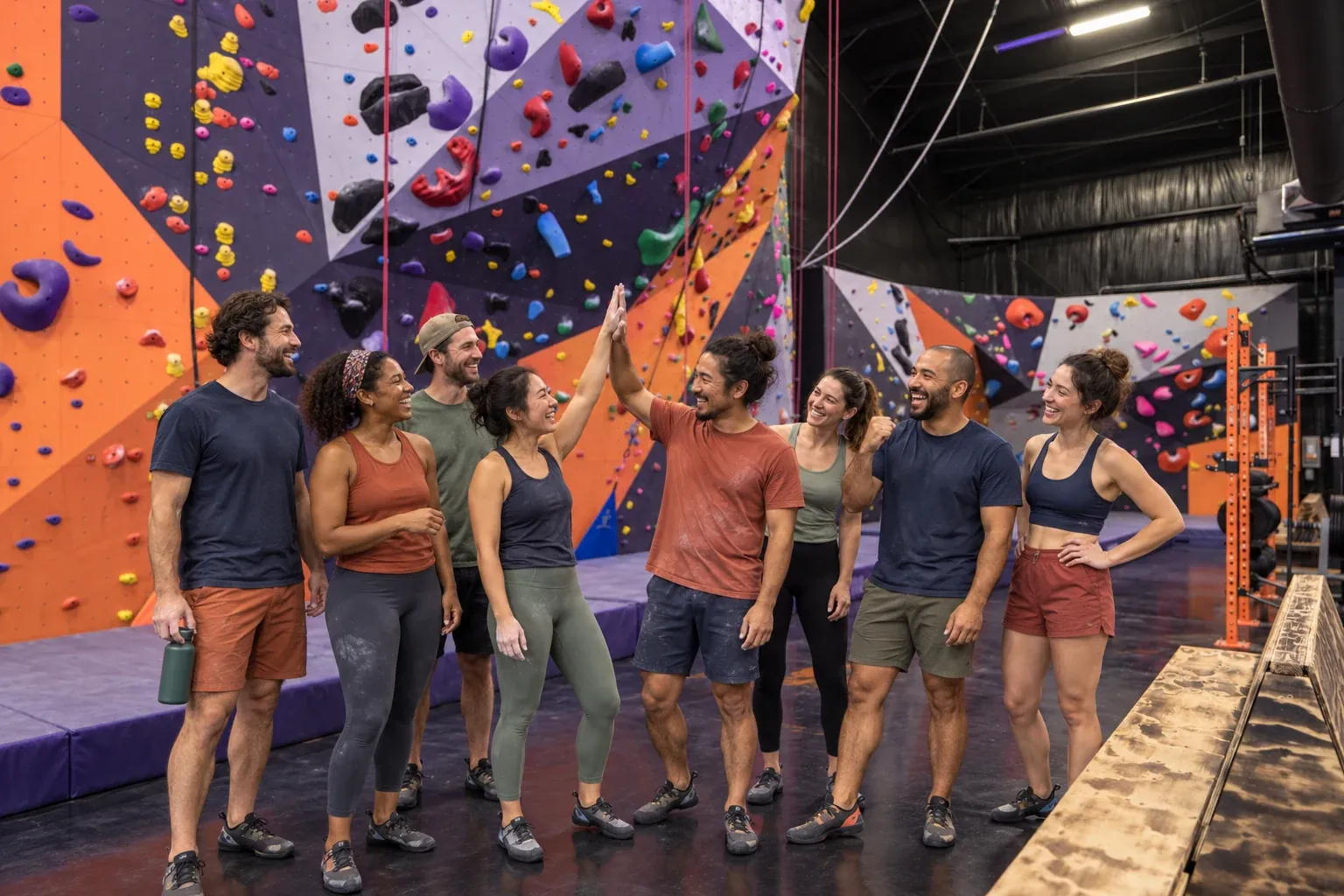 Inside the Fort Rock climbing gym