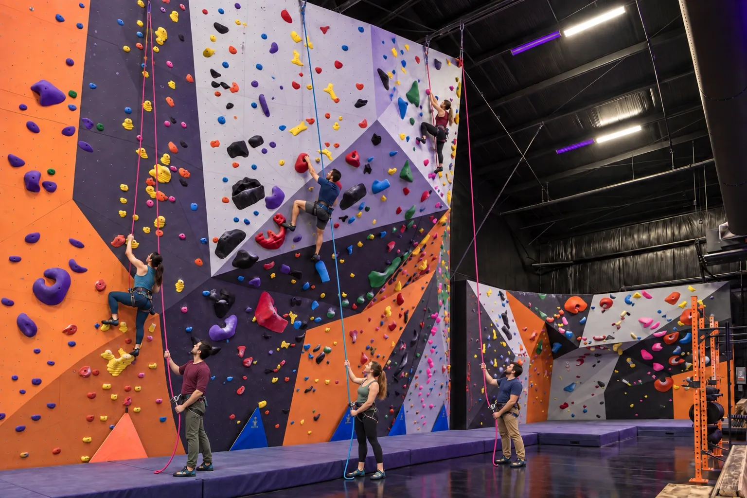 Inside the Fort Rock climbing gym