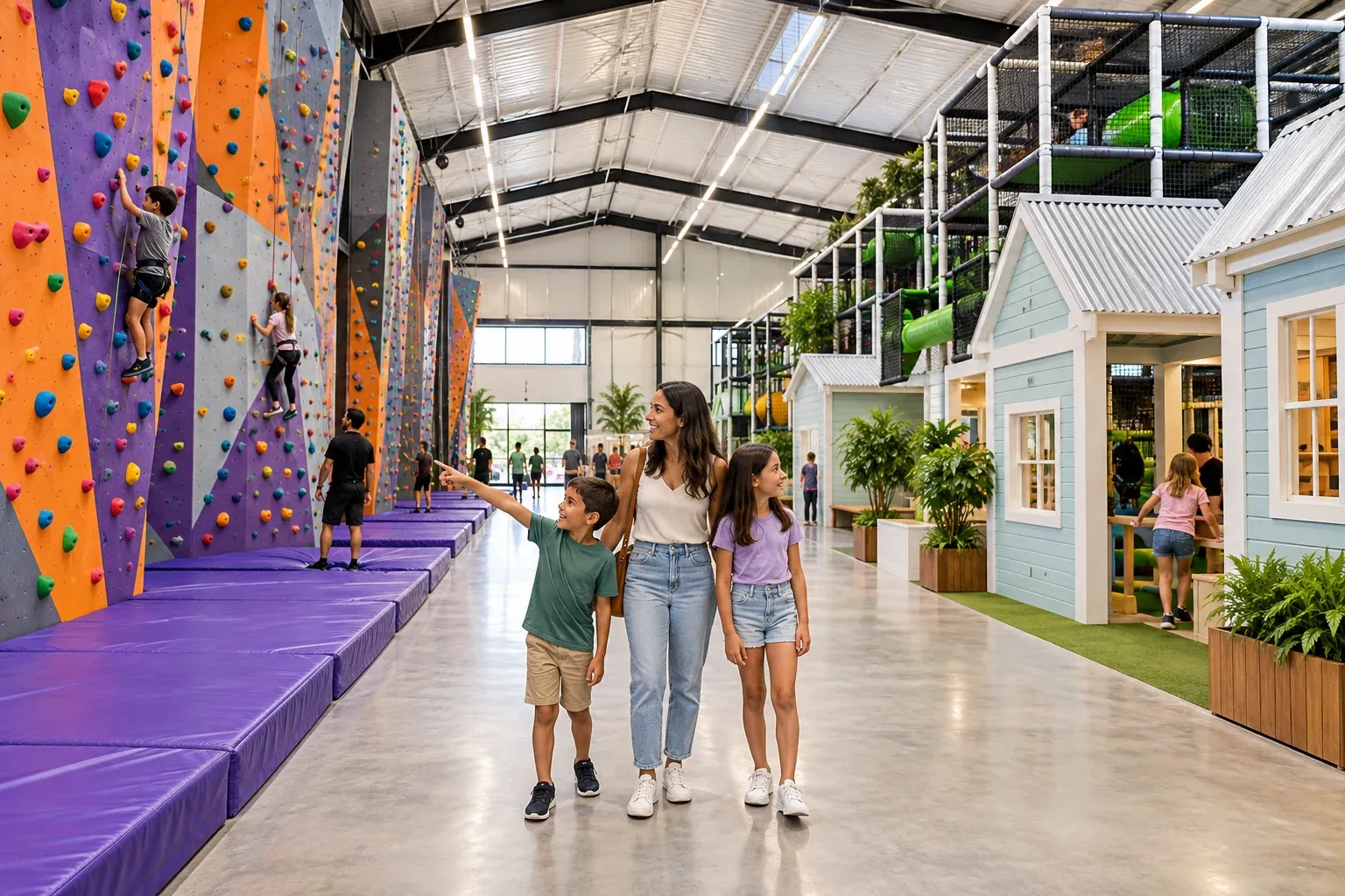 Inside the Fort Rock climbing gym