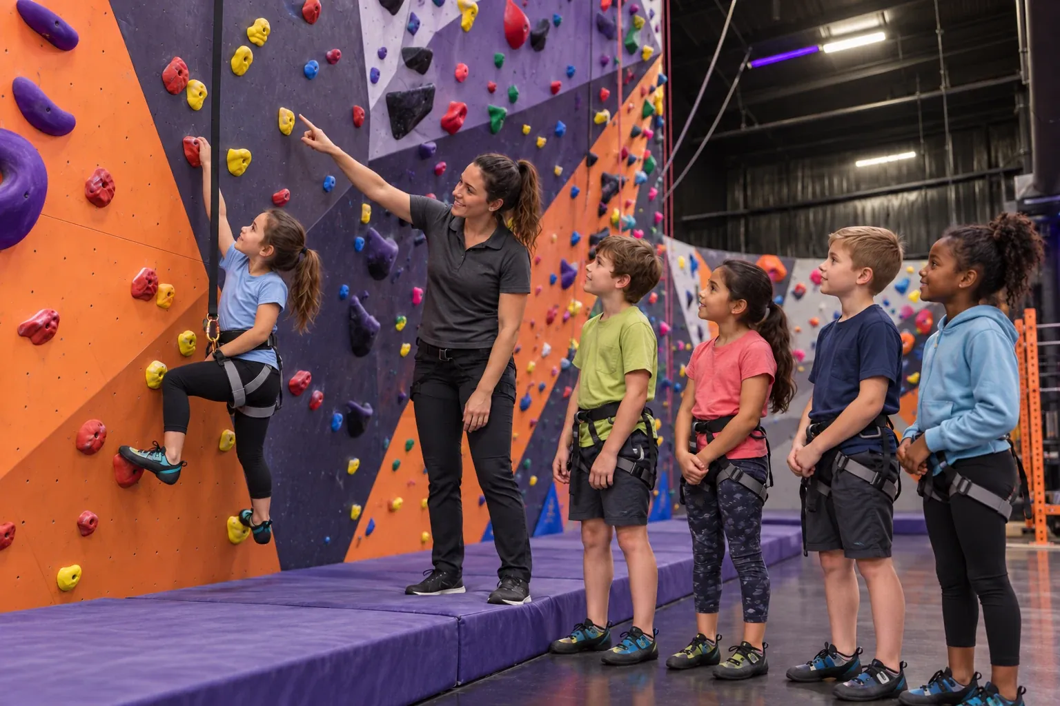 Inside the Fort Rock climbing gym