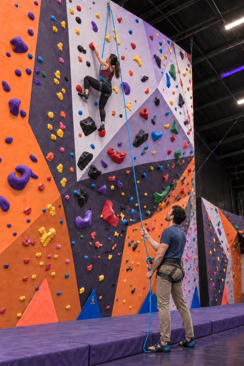 Inside the Fort Rock climbing gym