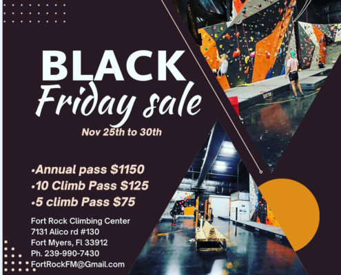 Black Friday Sale at Fort Rock Climbing Center